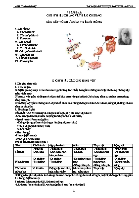 Tài liệu ôn thi học sinh giỏi môn Sinh học Lớp 10 - Phần hai Giới thiệu chung về thế giới sống. Các cấp tổ chức của thế giới sống